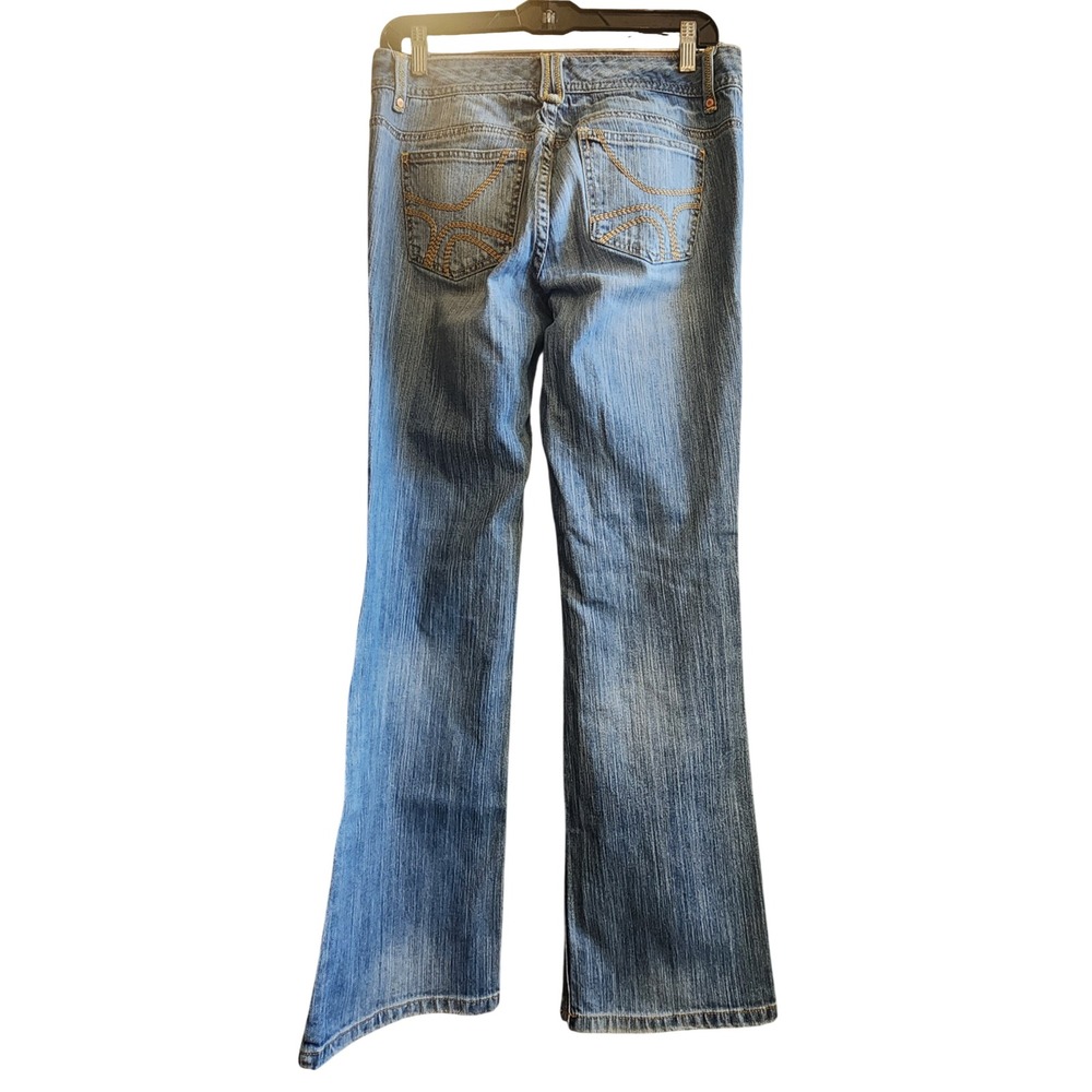 Tommy Hilfiger Jeans Women 6 Blue Excellent Flare Leg Y2K Boho Stretch Denim